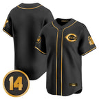 Cincinnati Reds Blank Player Black-Gold Vapor Premier Limited Home Stitched Baseball Jersey