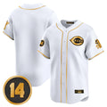 Cincinnati Reds Blank Player White-Gold Vapor Premier Limited Home Stitched Baseball Jersey