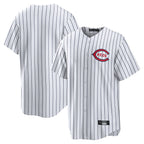 Cincinnati Reds Blank Player White Stripe Field of Dreams Game Home Stitched Baseball Jersey