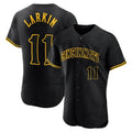 Cincinnati Reds #11 Barry Larkin Player Black Snake Skin City Limited Elite Home Stitched Baseball Jersey