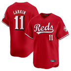 Cincinnati Reds #11 Barry Larkin Player Red Home Limited Stitched Baseball Jersey