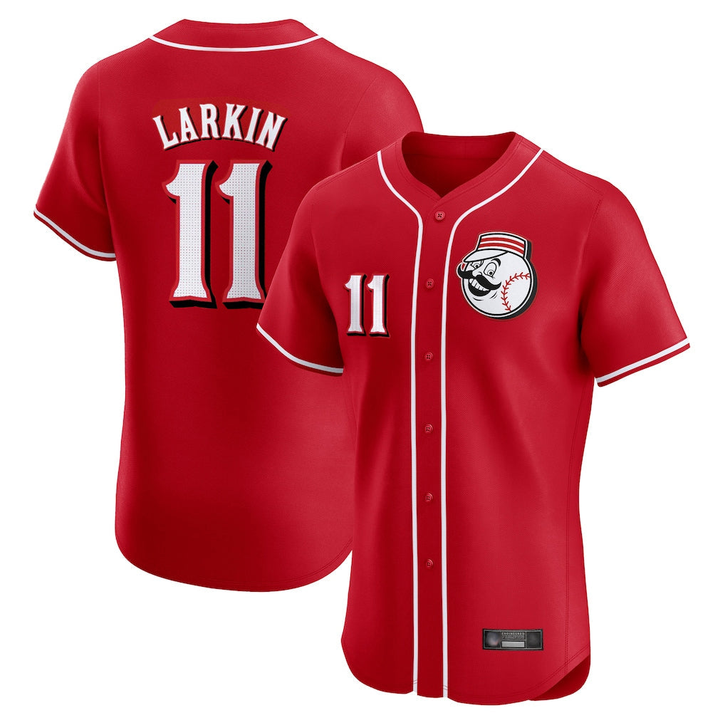 Cincinnati Reds #11 Barry Larkin Player Red Limited Elite Home Game Stitched Baseball Jersey