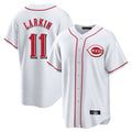 Cincinnati Reds #11 Barry Larkin Player White Game Home Stitched Baseball Jersey