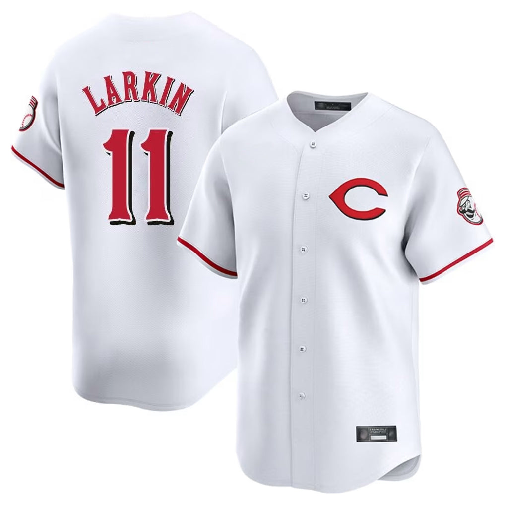 Cincinnati Reds #11 Barry Larkin Player White Limited Home Stitched Baseball Jersey