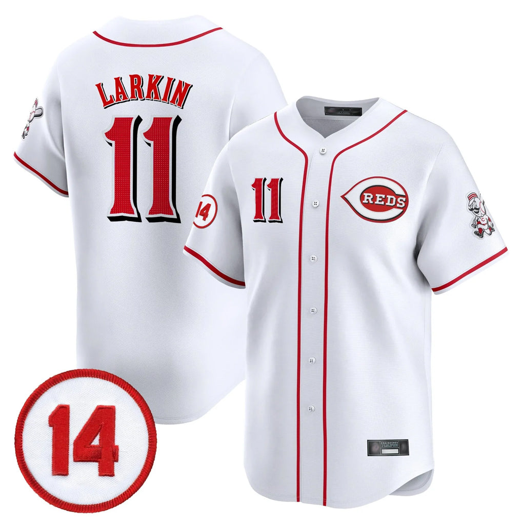 Cincinnati Reds #11 Barry Larkin Player White Vapor Premier Limited Home Stitched Baseball Jersey