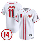Cincinnati Reds #11 Barry Larkin Player White Vapor Premier Limited Home Stitched Baseball Jersey