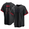 Cincinnati Reds #14 Pete Rose Player Black City Connect Home Game Stitched Baseball Jersey