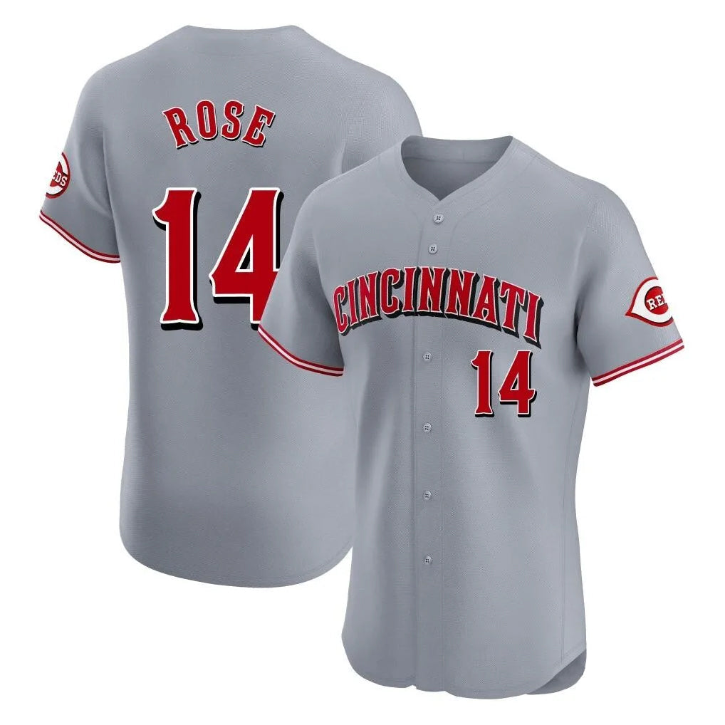 Cincinnati Reds #14 Pete Rose Player Gray Limited Elite Home Stitched Baseball Jersey