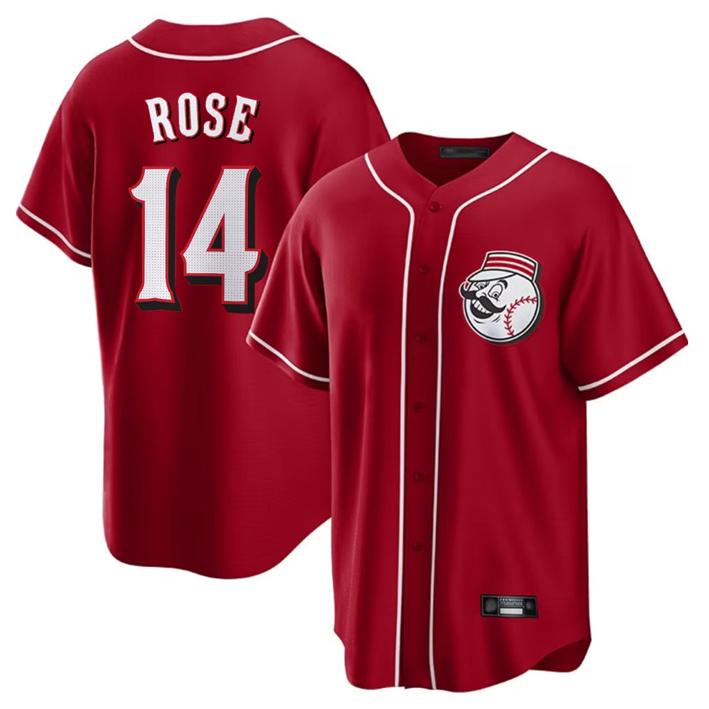 Cincinnati Reds #14 Pete Rose Player Red Home Game Stitched Baseball Jersey
