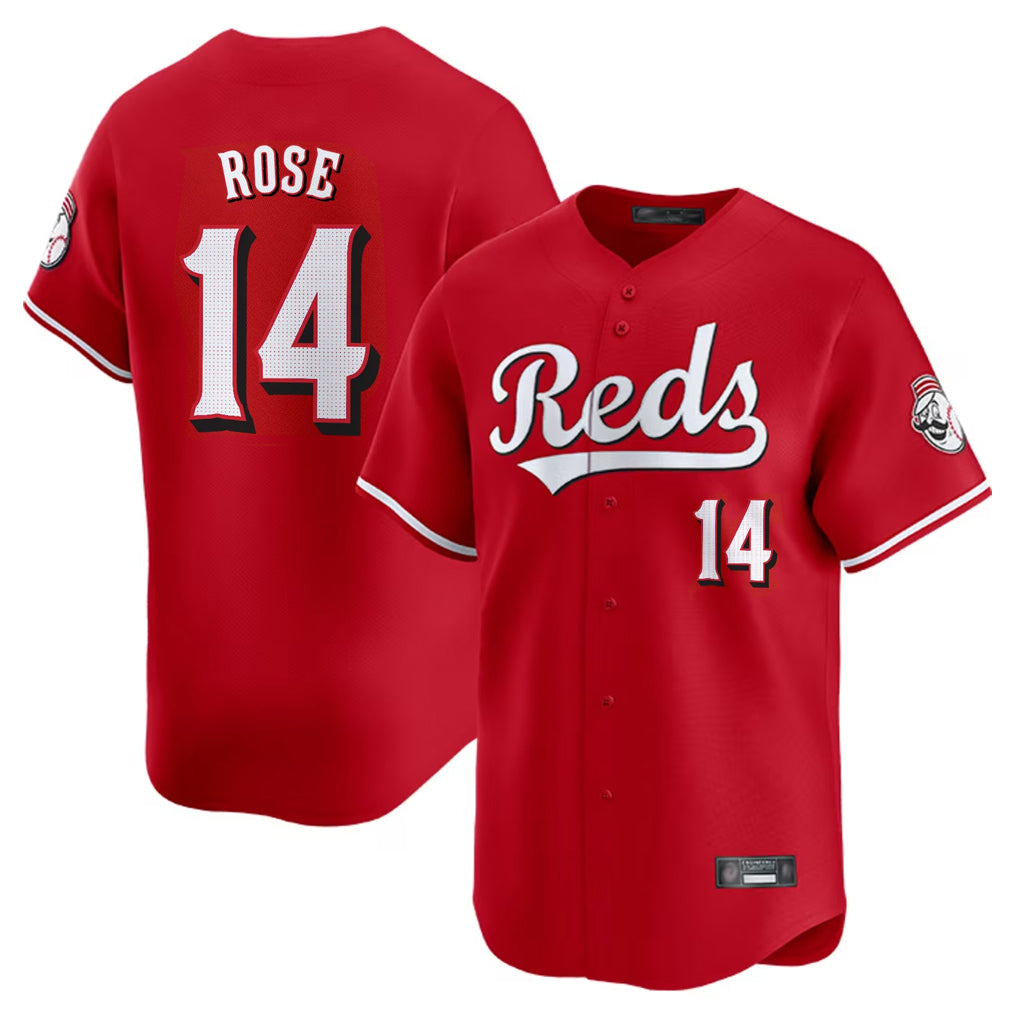 Cincinnati Reds #14 Pete Rose Player Red Home Limited Stitched Baseball Jersey