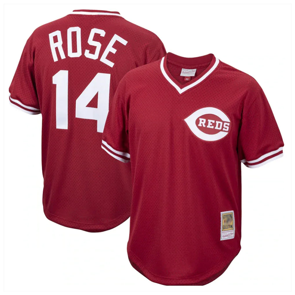 Cincinnati Reds #14 Pete Rose Player Red Throwback Cooperstown Collection Limited Stitched Baseball Jersey