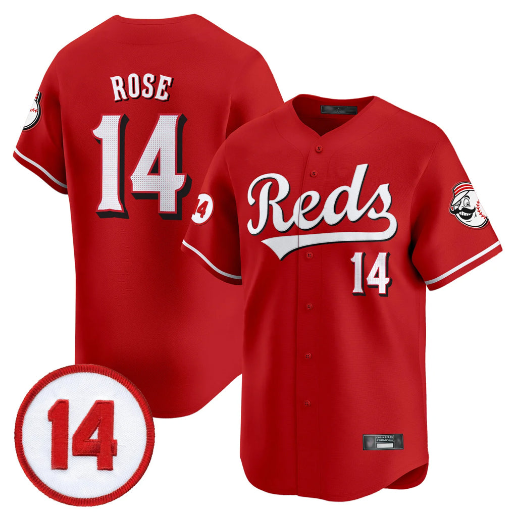 Cincinnati Reds #14 Pete Rose Player Red Vapor Premier Limited Home Stitched Baseball Jersey