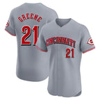 Cincinnati Reds #21 Hunter Greene Player Gray Limited Elite Home Stitched Baseball Jersey