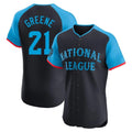 Cincinnati Reds #21 Hunter Greene Player Navy Limited Elite National League All-Star Game Stitched Baseball Jersey