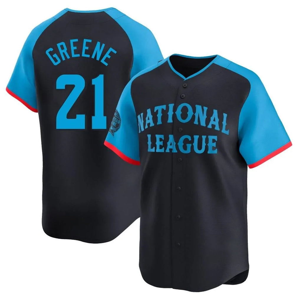 Cincinnati Reds #21 Hunter Greene Player Navy Limited National League All-Star Game Stitched Baseball Jersey