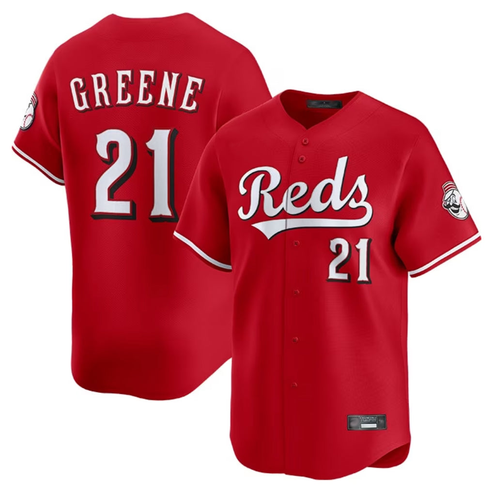 Cincinnati Reds #21 Hunter Greene Player Red Home Limited Stitched Baseball Jersey