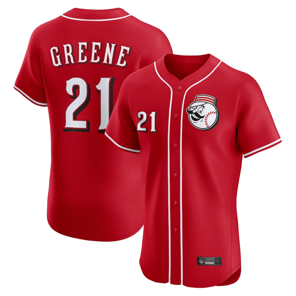 Cincinnati Reds #21 Hunter Greene Player Red Limited Elite Home Game Stitched Baseball Jersey