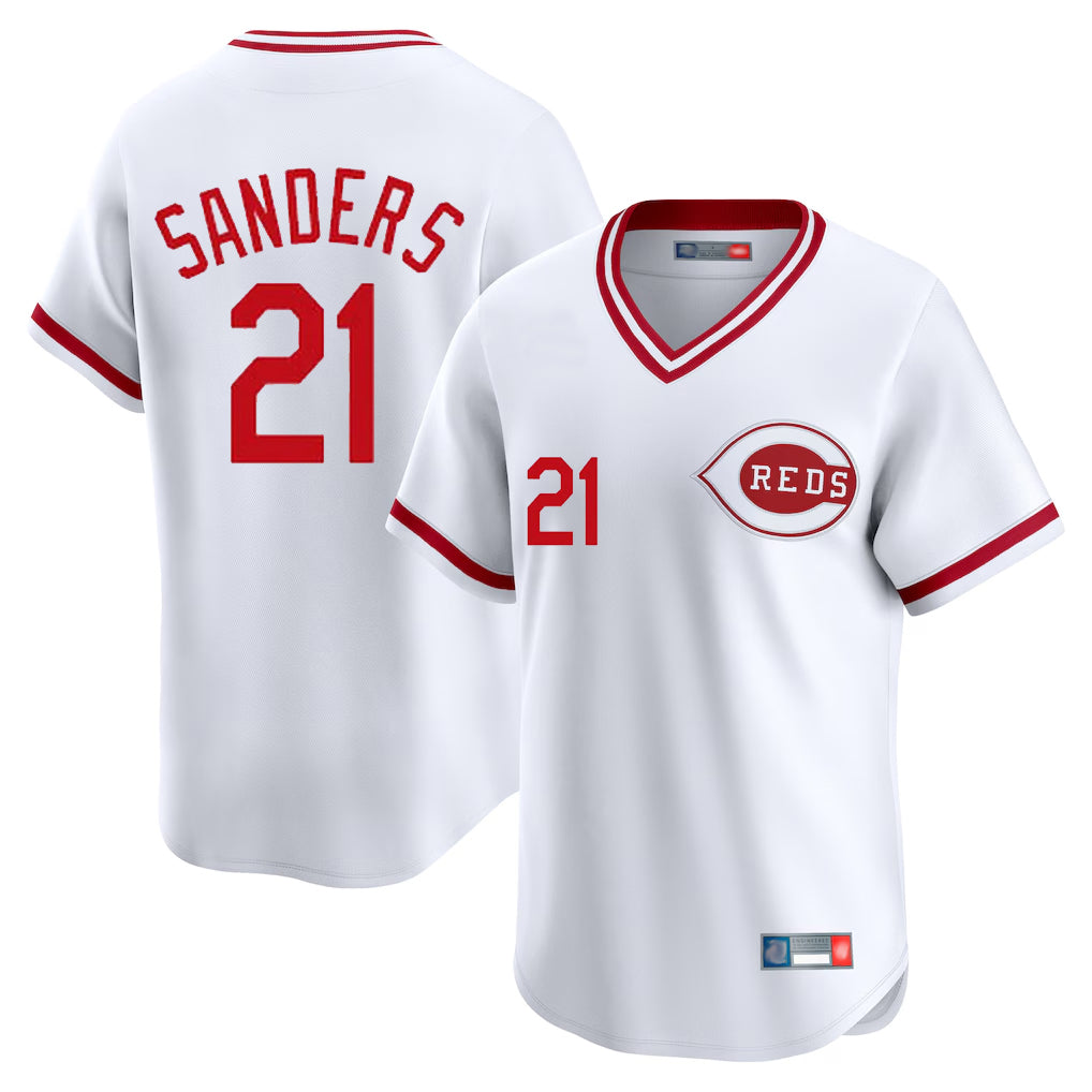 Cincinnati Reds #21 Hunter Greene Player White Cooperstown Collection Limited Home Stitched Baseball Jersey