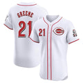Cincinnati Reds #21 Hunter Greene Player White Limited Elite Home Stitched Baseball Jersey