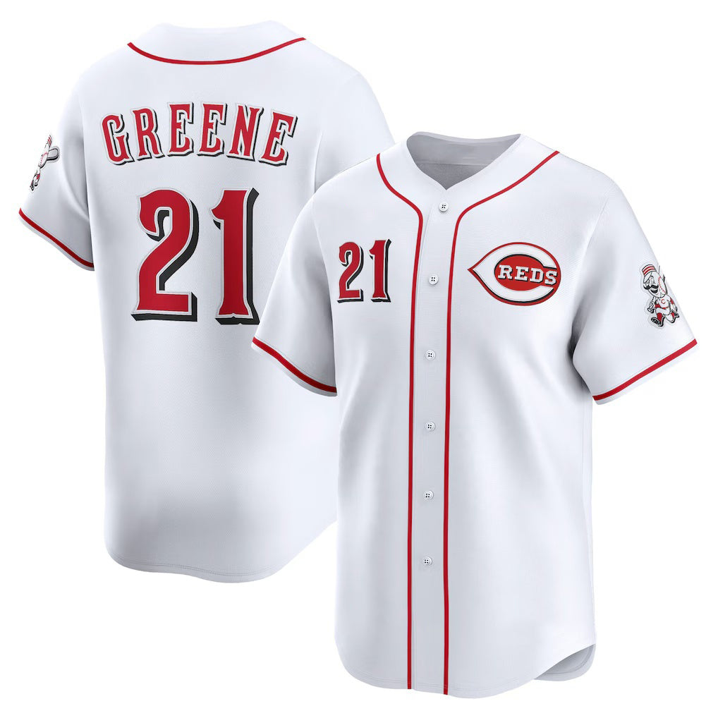 Cincinnati Reds #21 Hunter Greene White Home Limited Player Baseball Jersey