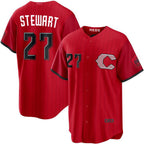 Cincinnati Reds #27 Sal Stewart Red 2026 City Connect Limited Stitched Baseball Jersey
