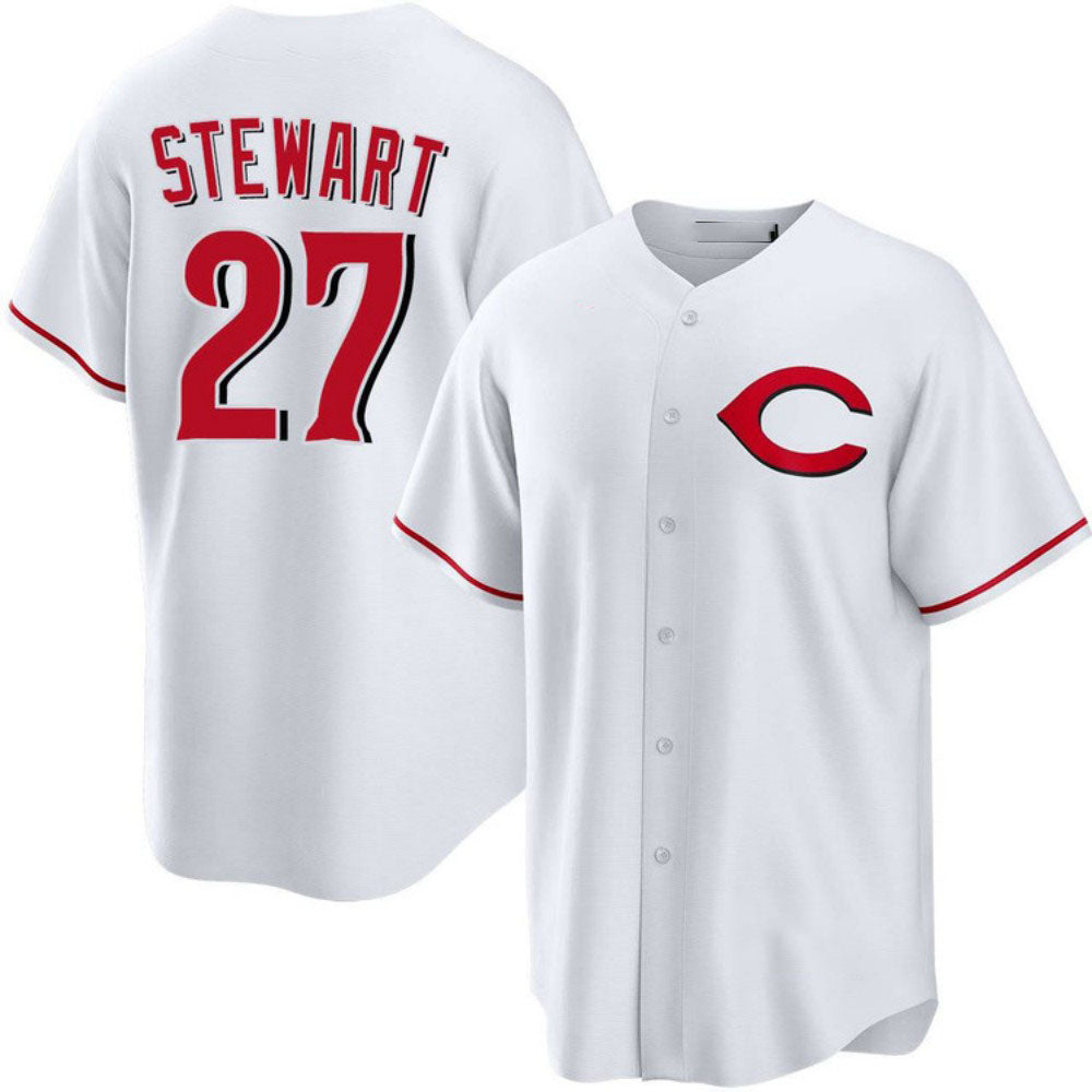 Cincinnati Reds #27 Sal Stewart White Alternate Stitched Baseball Jersey