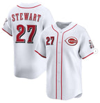 Cincinnati Reds #27 Sal Stewart White Home Limited Stitched Baseball Jersey