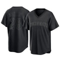 Cincinnati Reds #28 Eugenio Su¨¢rez Player Black Game Home Stitched Baseball Jersey
