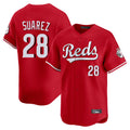 Cincinnati Reds #28 Eugenio Su¨¢rez Player Red Home Limited Stitched Baseball Jersey