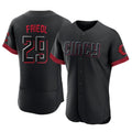 Cincinnati Reds #29 TJ Friedl Player Black City Connect Limited Elite Home Stitched Baseball Jersey