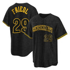 Cincinnati Reds #29 TJ Friedl Player Black Snake Skin City Home Stitched Baseball Jersey