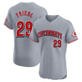 Cincinnati Reds #29 TJ Friedl Player Gray Limited Elite Home Stitched Baseball Jersey