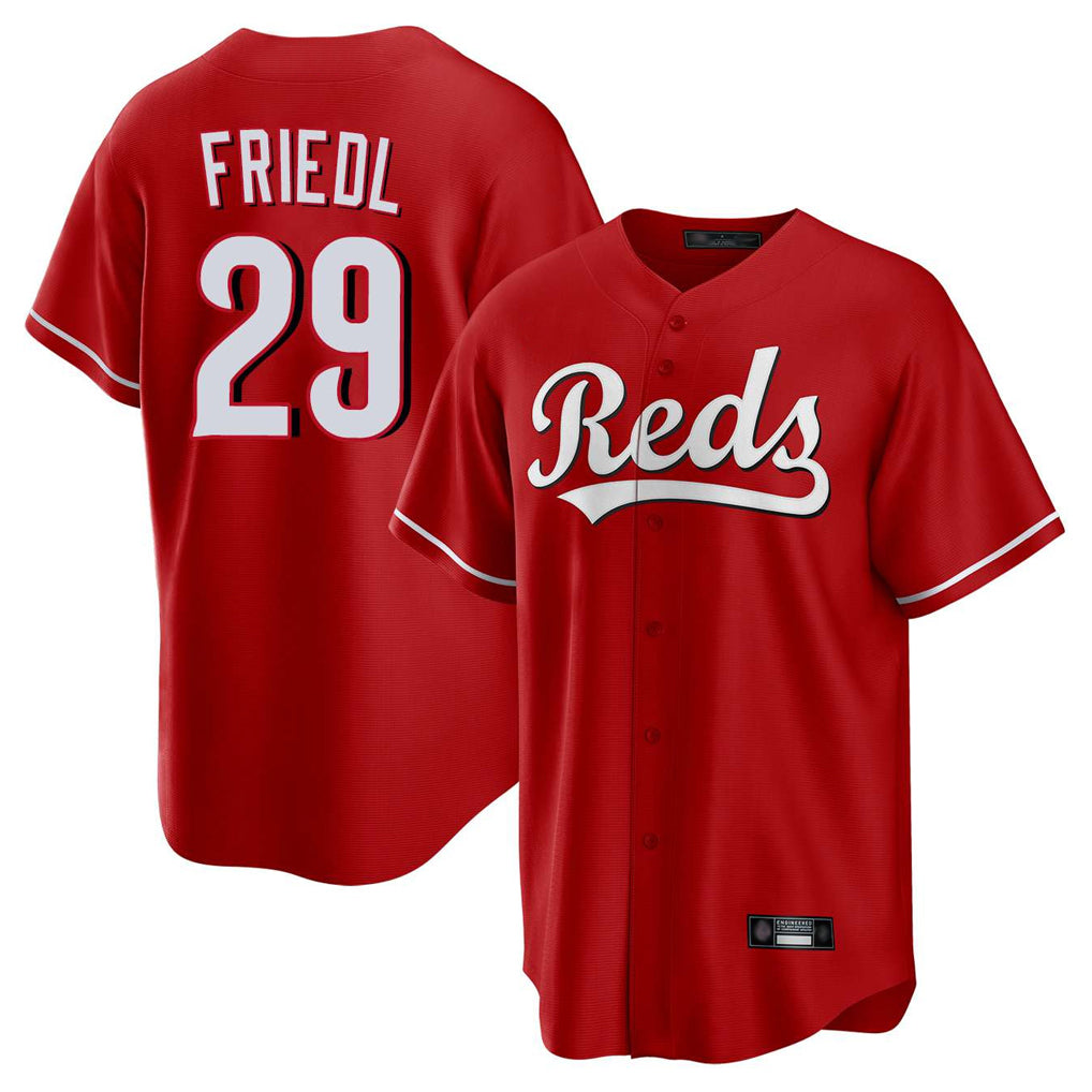 Cincinnati Reds #29 TJ Friedl Player Red Home Game Stitched Baseball Jersey