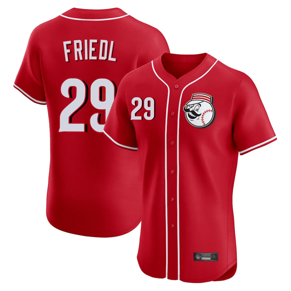Cincinnati Reds #29 TJ Friedl Player Red Limited Elite Home Game Stitched Baseball Jersey
