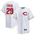 Cincinnati Reds #29 TJ Friedl Player White Home Game Stitched Baseball Jersey