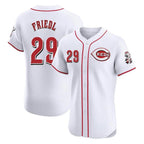 Cincinnati Reds #29 TJ Friedl Player White Limited Elite Home Stitched Baseball Jersey