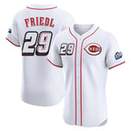 Cincinnati Reds #29 TJ Friedl Player White Speedway Classic Limited Elite Home Stitched Baseball Jersey
