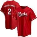 Cincinnati Reds #2 Nick Castellanos Red 2021 Replica Alternate Baseball Jersey