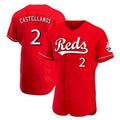 Cincinnati Reds #2 Nick Castellanos Scarlet 2021 Alternate Baseball Jersey