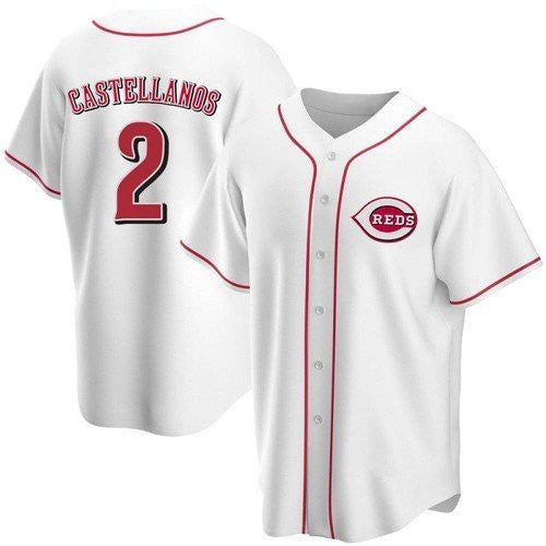 Cincinnati Reds #2 Nick Castellanos White 2021 Replica Home Baseball Jersey