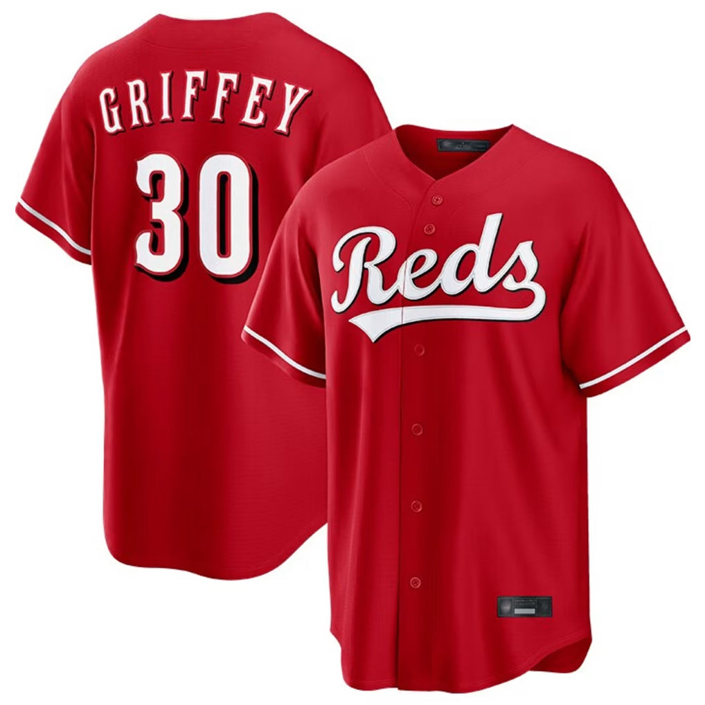Cincinnati Reds #30 Ken Griffey Player Red Home Game Stitched Baseball Jersey