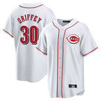 Cincinnati Reds #30 Ken Griffey Player White Game Home Stitched Baseball Jersey