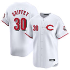 Cincinnati Reds #30 Ken Griffey Player White Limited Home Stitched Baseball Jersey