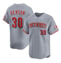 Cincinnati Reds #30 Will Benson Gray Road Limited Stitched Baseball Jersey