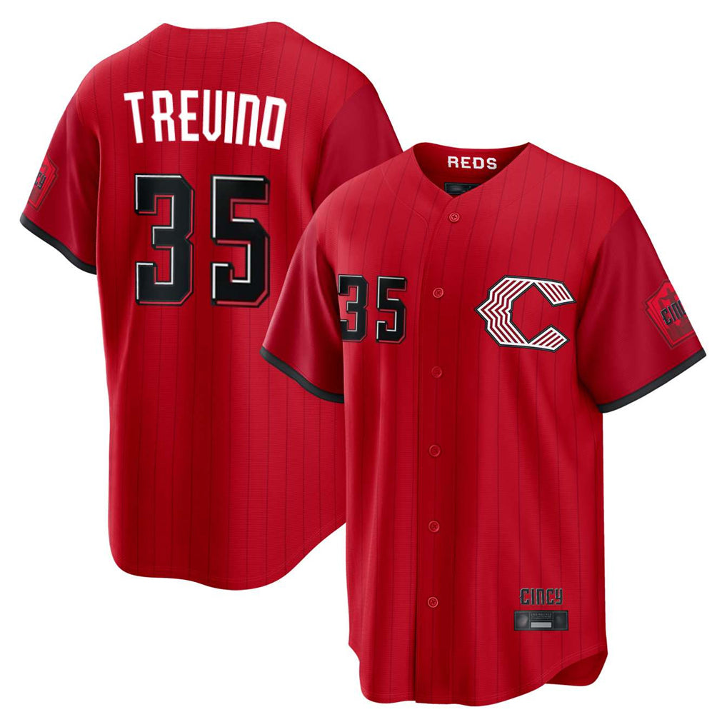 Cincinnati Reds #35 Jose Trevino Player Red 2026 City Connect Home Game Stitched Baseball Jersey