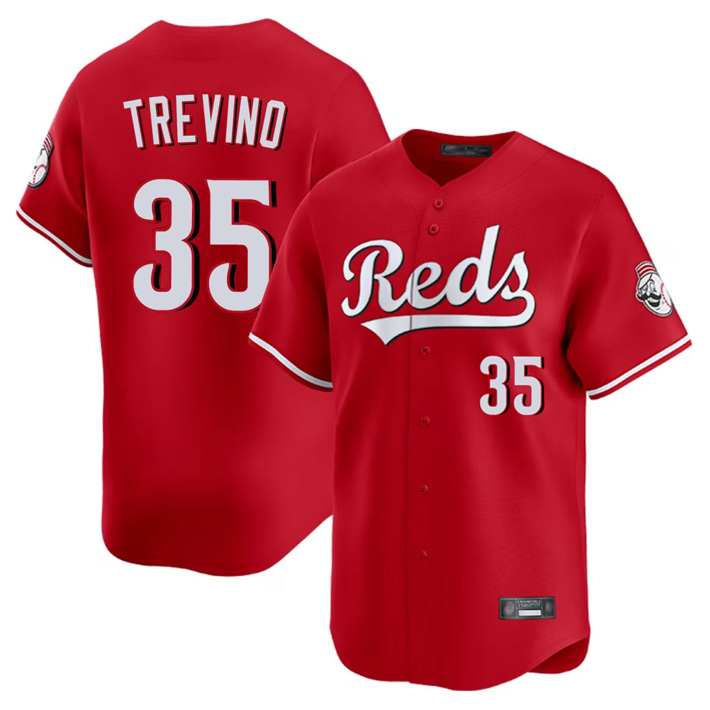 Cincinnati Reds #35 Jose Trevino Player Red Home Limited Stitched Baseball Jersey