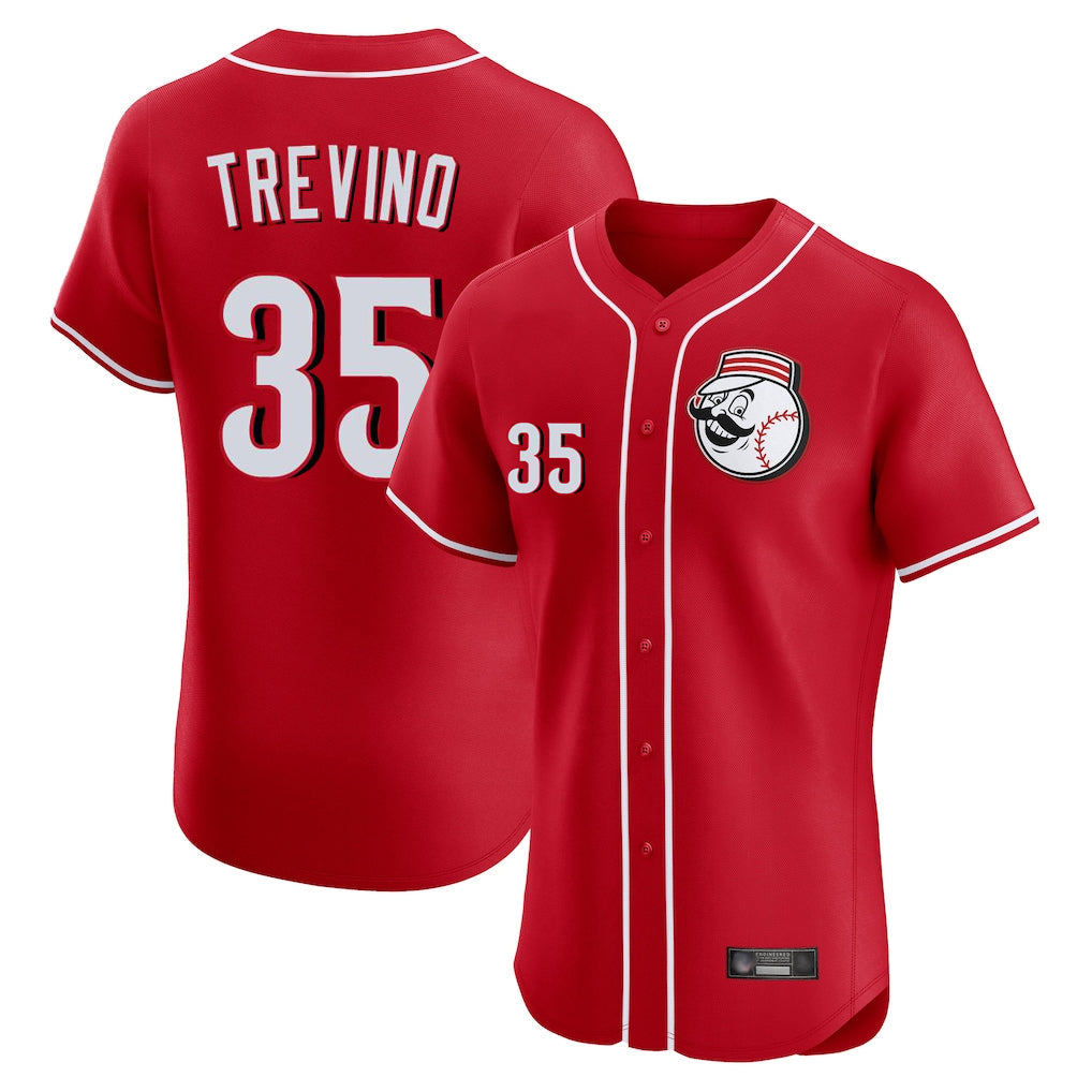 Cincinnati Reds #35 Jose Trevino Player Red Limited Elite Home Game Stitched Baseball Jersey