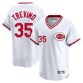 Cincinnati Reds #35 Jose Trevino Player White Cooperstown Collection Limited Home Stitched Baseball Jersey