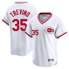 Cincinnati Reds #35 Jose Trevino Player White Cooperstown Collection Limited Home Stitched Baseball Jersey