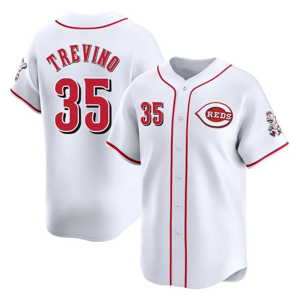 Cincinnati Reds #35 Jose Trevino Player White Home Limited Stitched Baseball Jersey